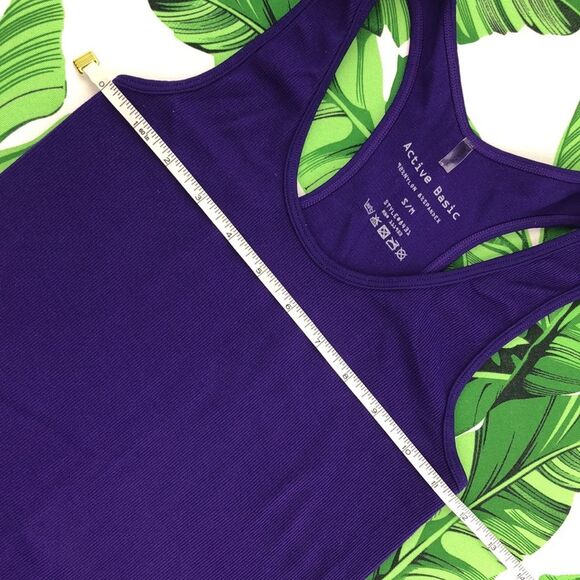 Active Basic Purple Sleeveless Scoop Neck Racerback Tank Top - Picture 10 of 12